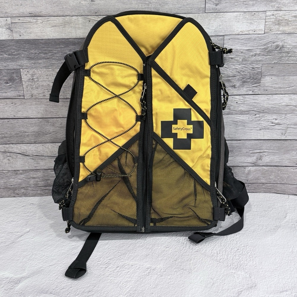 Life Gear Safety Cross Wings of Life Yellow Backpack Survival Hiking Camping